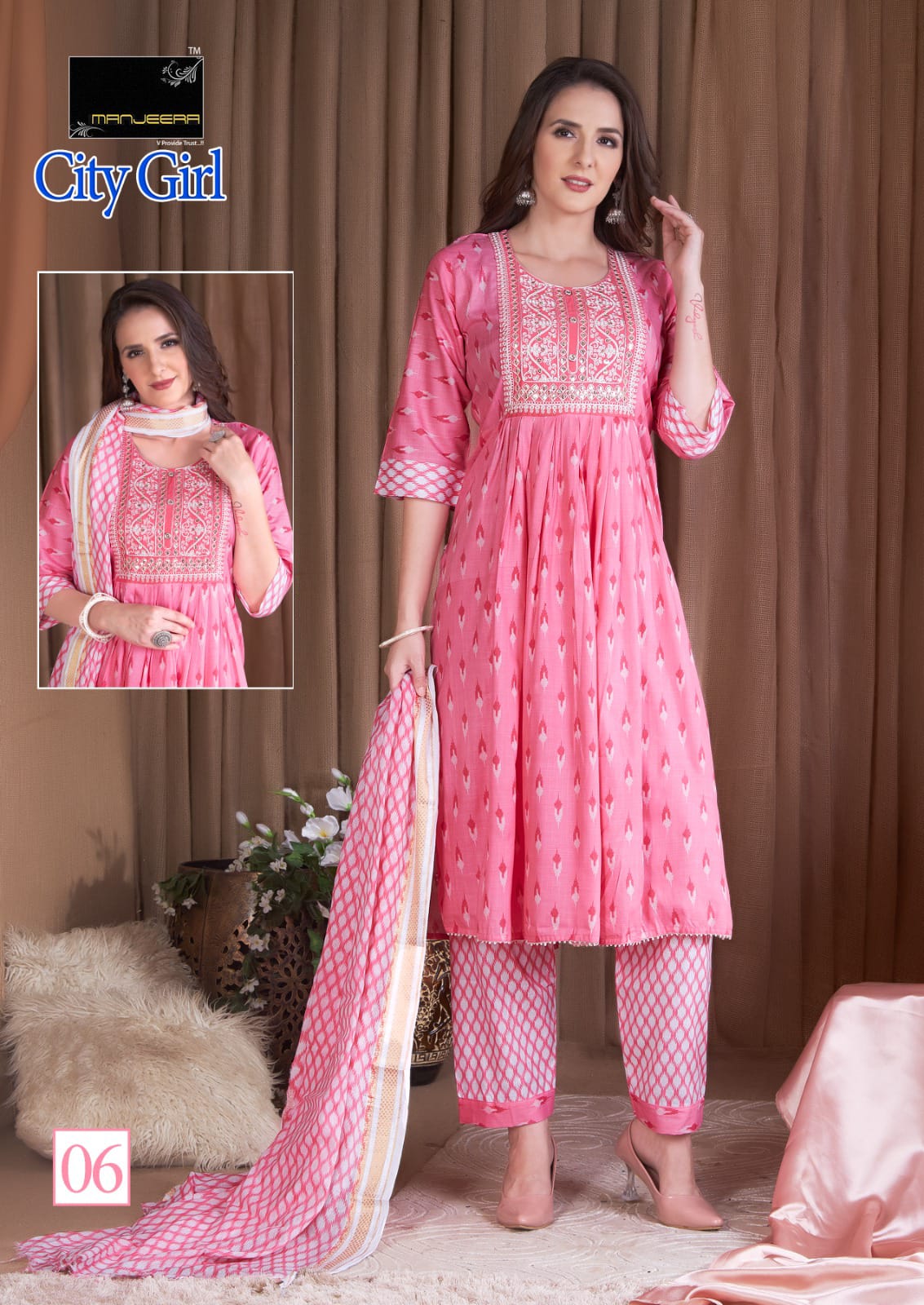 Manjeera City Girl Rayon Wholesale Readymade Salwar Suit Catalog — Wholesale Salwar Suits, MPA wholesale from Surat — view 7