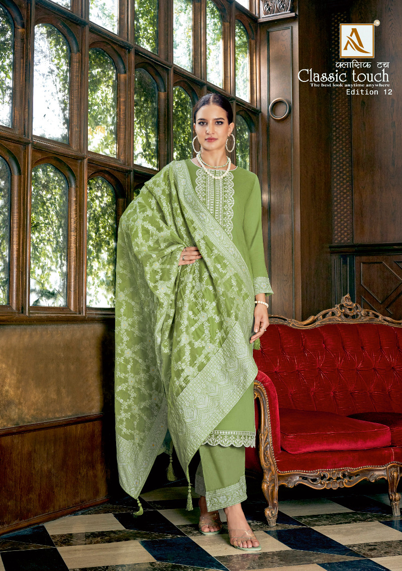 Alok Suits Classic Touch Edition Vol 12 Jam Cotton Wholesale Designer Salwar Suit Catalog — Wholesale Salwar Suits, MPA wholesale from Surat - Gallery Image 4