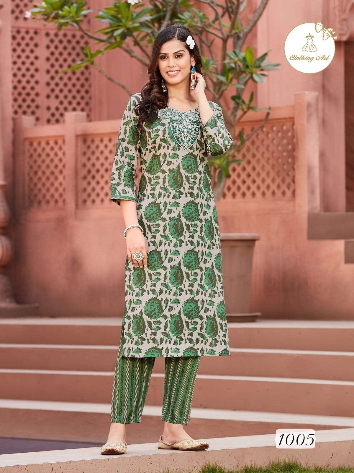 Clothing Art Cotton Glory Vol 1 Pure 60*60 Cotton Print Wholesale Kurti With Pant Catalog — Wholesale Kurtis, MPA wholesale from Surat - Gallery Image 2
