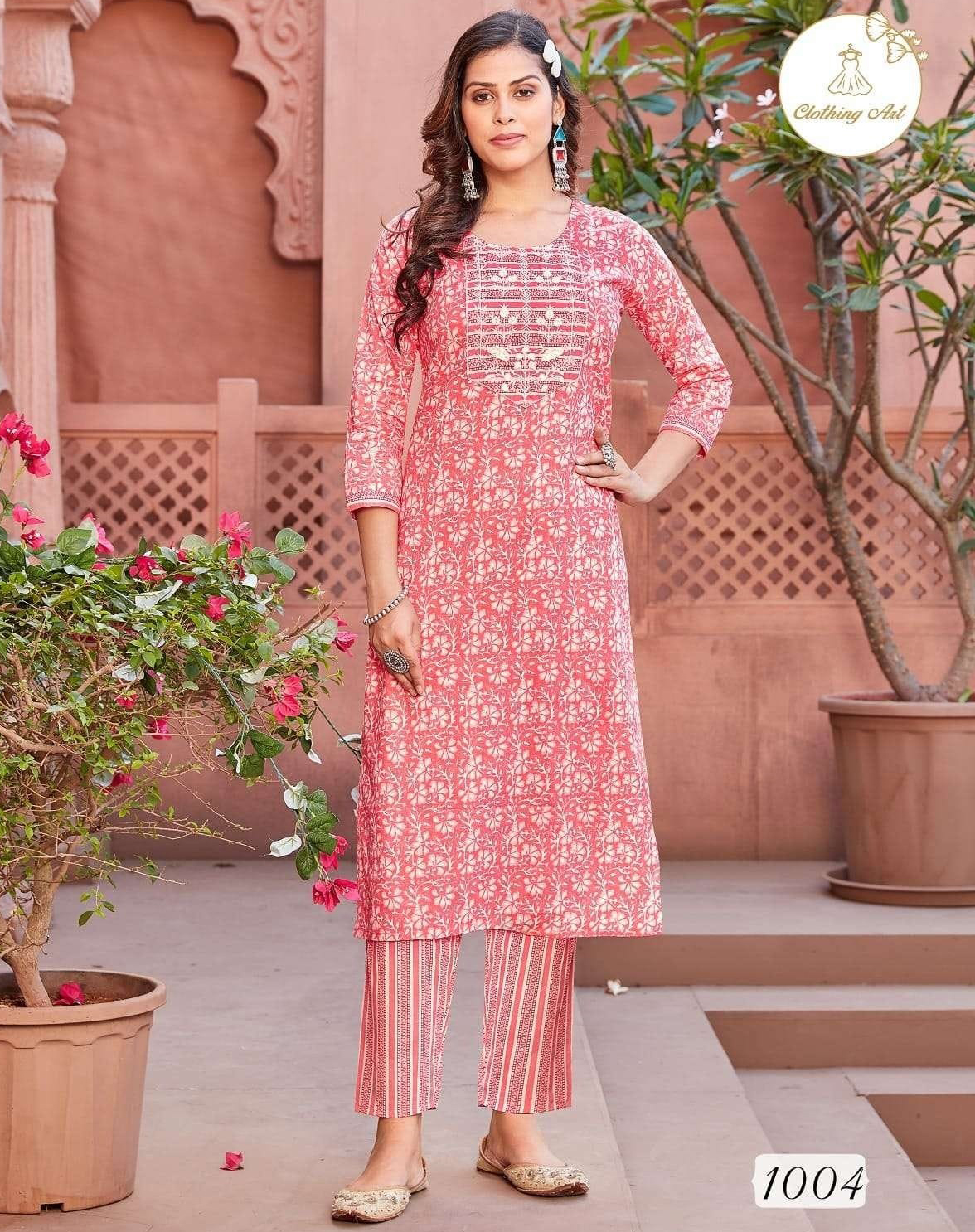 Clothing Art Cotton Glory Vol 1 Pure 60*60 Cotton Print Wholesale Kurti With Pant Catalog — Wholesale Kurtis, MPA wholesale from Surat — view 1