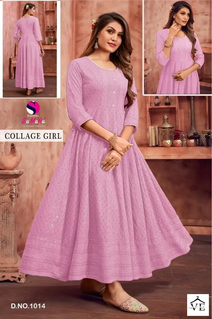 Samara College Girl Rayon Wholesale Long Kurtis Catalog — Wholesale Kurtis, MPA wholesale from Surat - Gallery Image 14