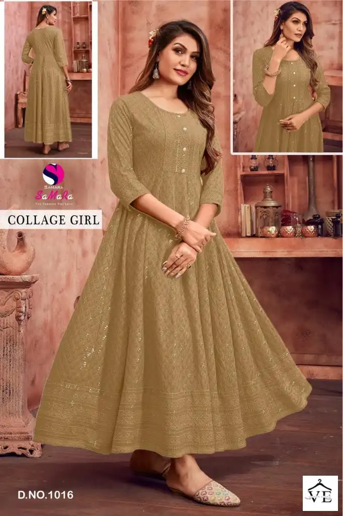 Samara College Girl Rayon Wholesale Long Kurtis Catalog — Wholesale Kurtis, MPA wholesale from Surat - Gallery Image 15