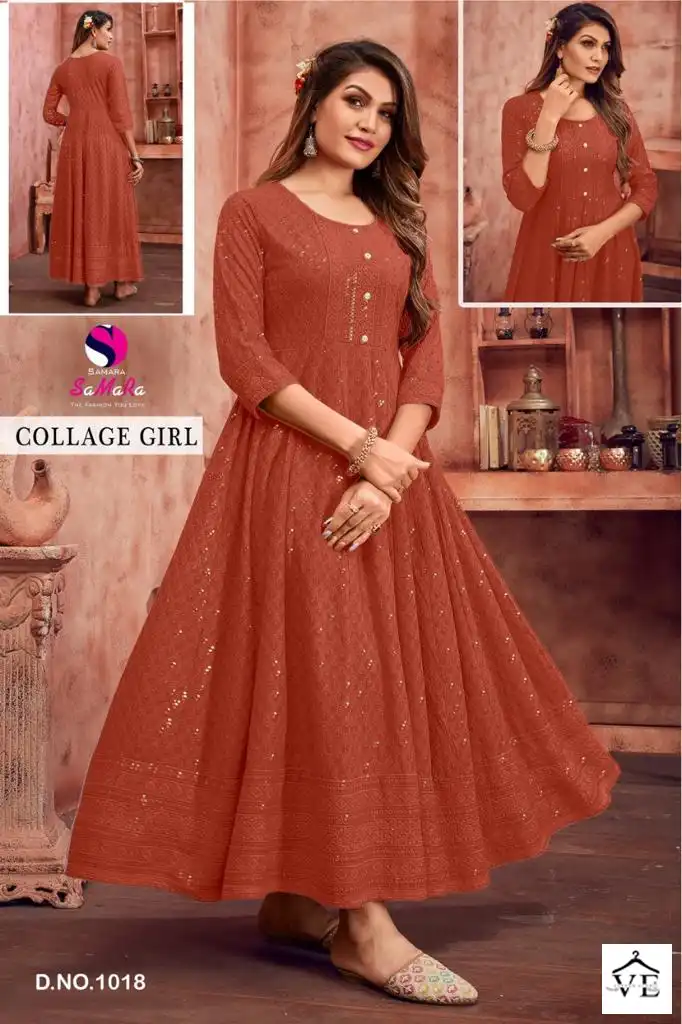 Samara College Girl Rayon Wholesale Long Kurtis Catalog — Wholesale Kurtis, MPA wholesale from Surat - Gallery Image 16