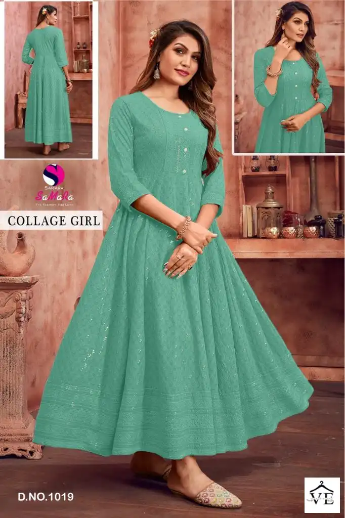 Samara College Girl Rayon Wholesale Long Kurtis Catalog — Wholesale Kurtis, MPA wholesale from Surat - Gallery Image 18