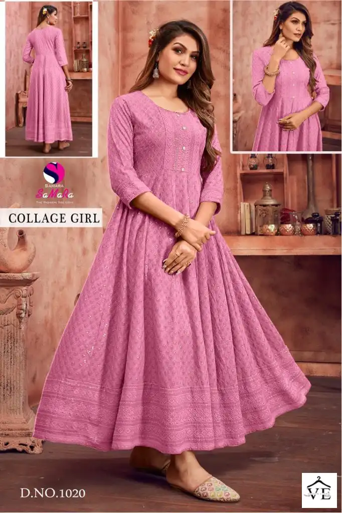 Samara College Girl Rayon Wholesale Long Kurtis Catalog — Wholesale Kurtis, MPA wholesale from Surat - Gallery Image 19