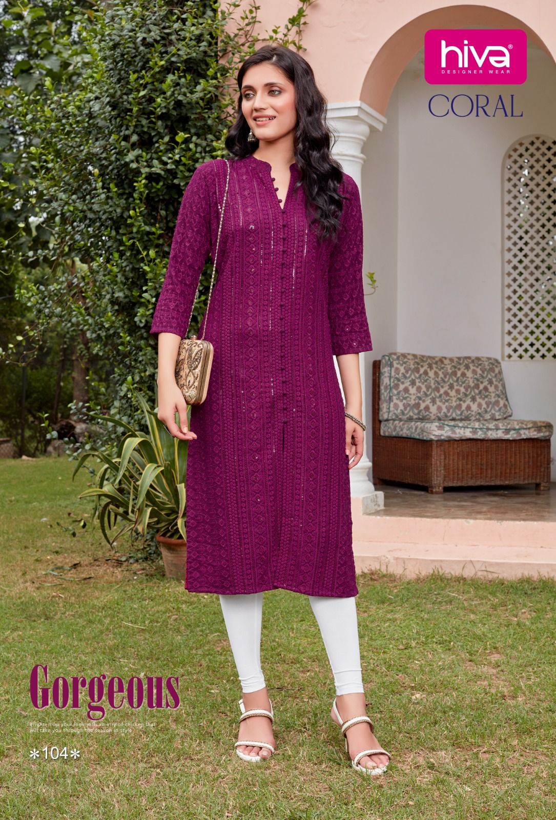 Hiva Designer Coral Rayon Wholesale Fancy Kurtis Catalog — Wholesale Kurtis, MPA wholesale from Surat - Gallery Image 2