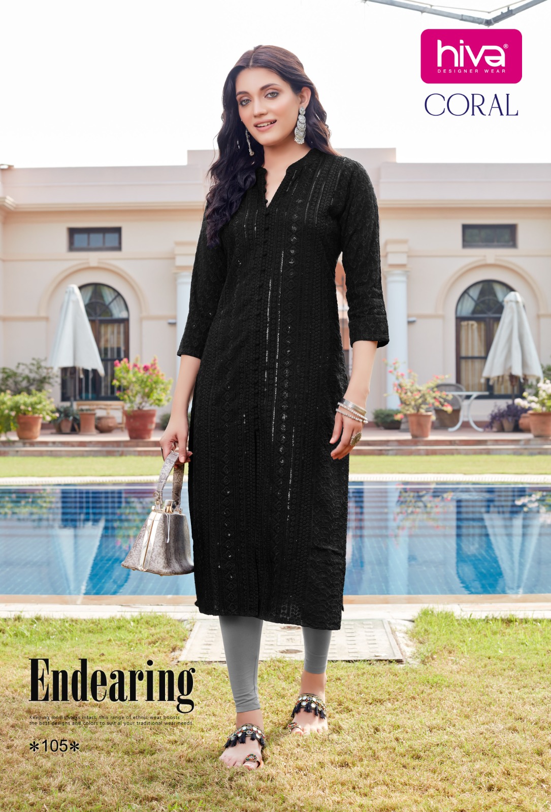 Hiva Designer Coral Rayon Wholesale Fancy Kurtis Catalog — Wholesale Kurtis, MPA wholesale from Surat - Gallery Image 3