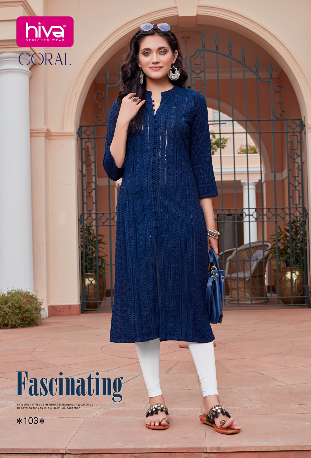 Hiva Designer Coral Rayon Wholesale Fancy Kurtis Catalog — Wholesale Kurtis, MPA wholesale from Surat - Gallery Image 4