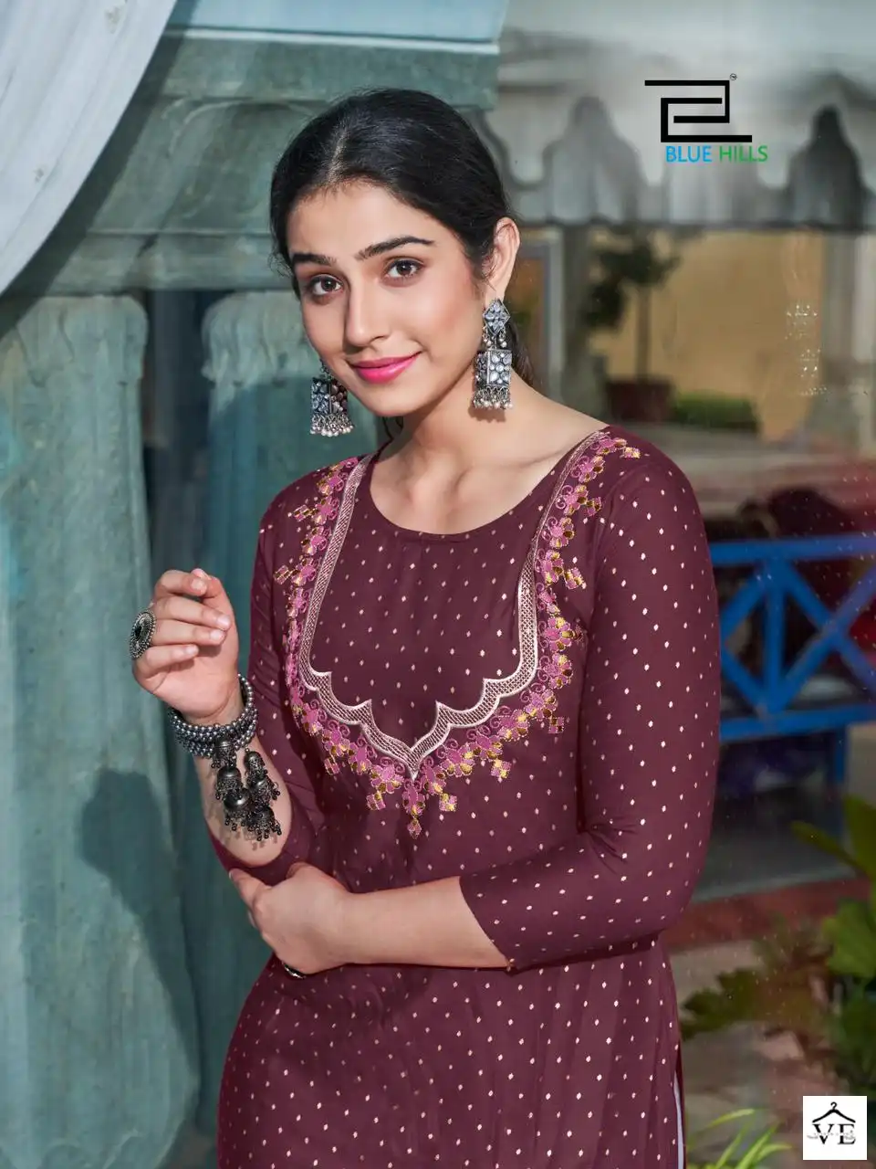 Blue Hills Classic Rayon Slub Foil Print 14 Kg Wholesale Fancy Kurtis Catalog — Wholesale Kurtis, MPA wholesale from Surat - Gallery Image 5
