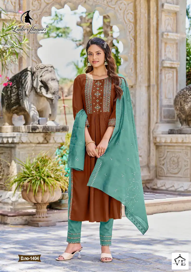 Ladies Flavour Copper Stone Vol 14 Viscose Dobby Wholesale Readymade Suits Catalog — Wholesale Salwar Suits, MPA wholesale from Surat - Gallery Image 3