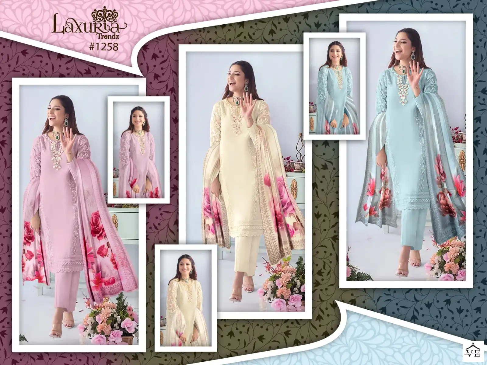 Laxuria D No 1258 Organza Wholesale Readymade Pakistani Salwar Suit Catalog — Wholesale Salwar Suits, MPA wholesale from Surat — view 8