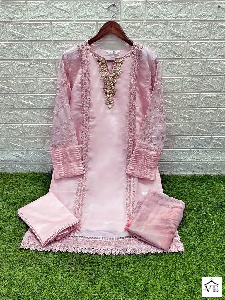 Laxuria D No 1258 Organza Wholesale Readymade Pakistani Salwar Suit Catalog — Wholesale Salwar Suits, MPA wholesale from Surat - Gallery Image 3
