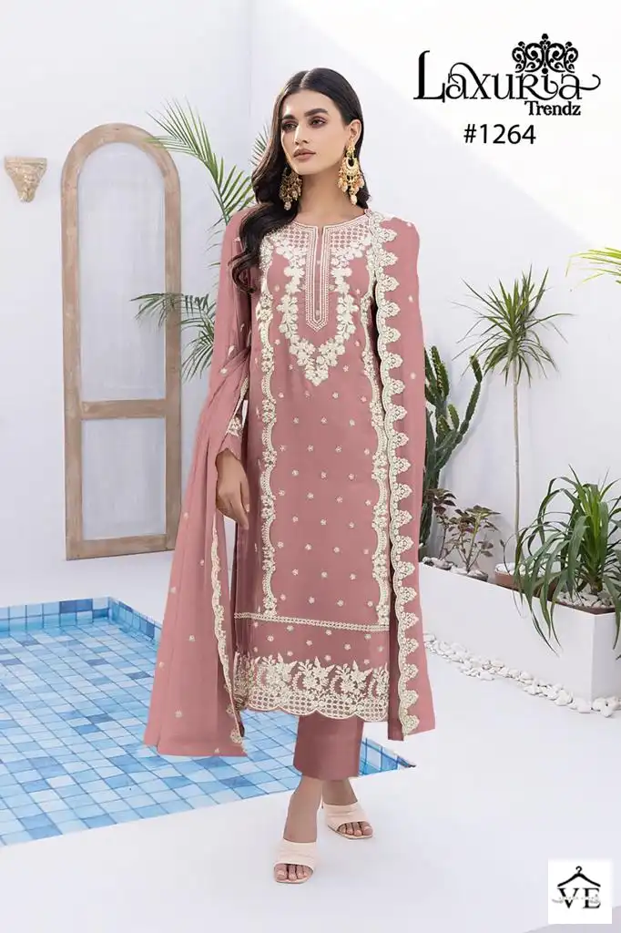 Laxuria D No 1264 Georgette Wholesale Readymade Pakistani Salwar Suit Catalog — Wholesale Salwar Suits, MPA wholesale from Surat - Gallery Image 2