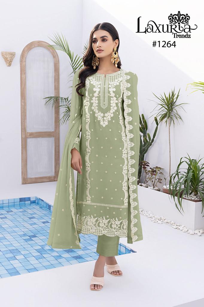 Laxuria D No 1264 Georgette Wholesale Readymade Pakistani Salwar Suit Catalog — Wholesale Salwar Suits, MPA wholesale from Surat - Gallery Image 3