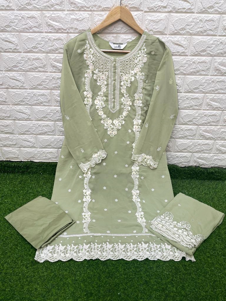 Laxuria D No 1264 Georgette Wholesale Readymade Pakistani Salwar Suit Catalog — Wholesale Salwar Suits, MPA wholesale from Surat - Gallery Image 4