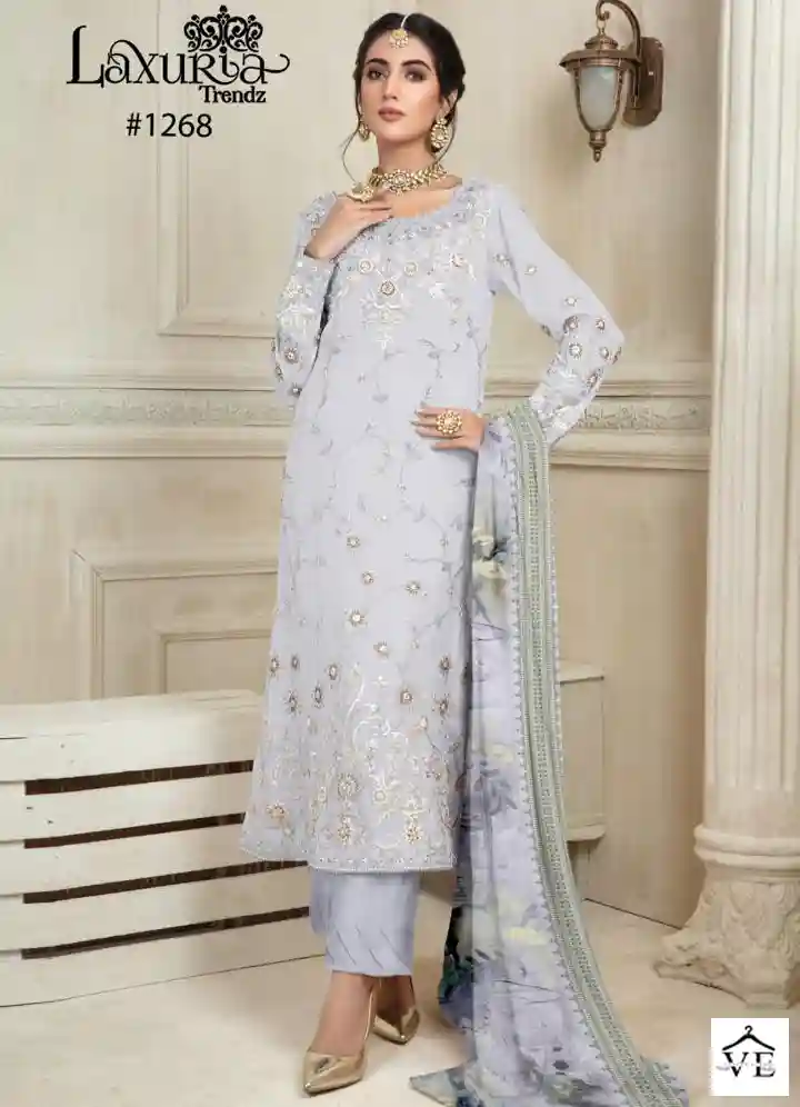 Laxuria 1268 Georgette Wholesale Ready Made Suits Catalog — Wholesale Salwar Suits, MPA wholesale from Surat — view 1