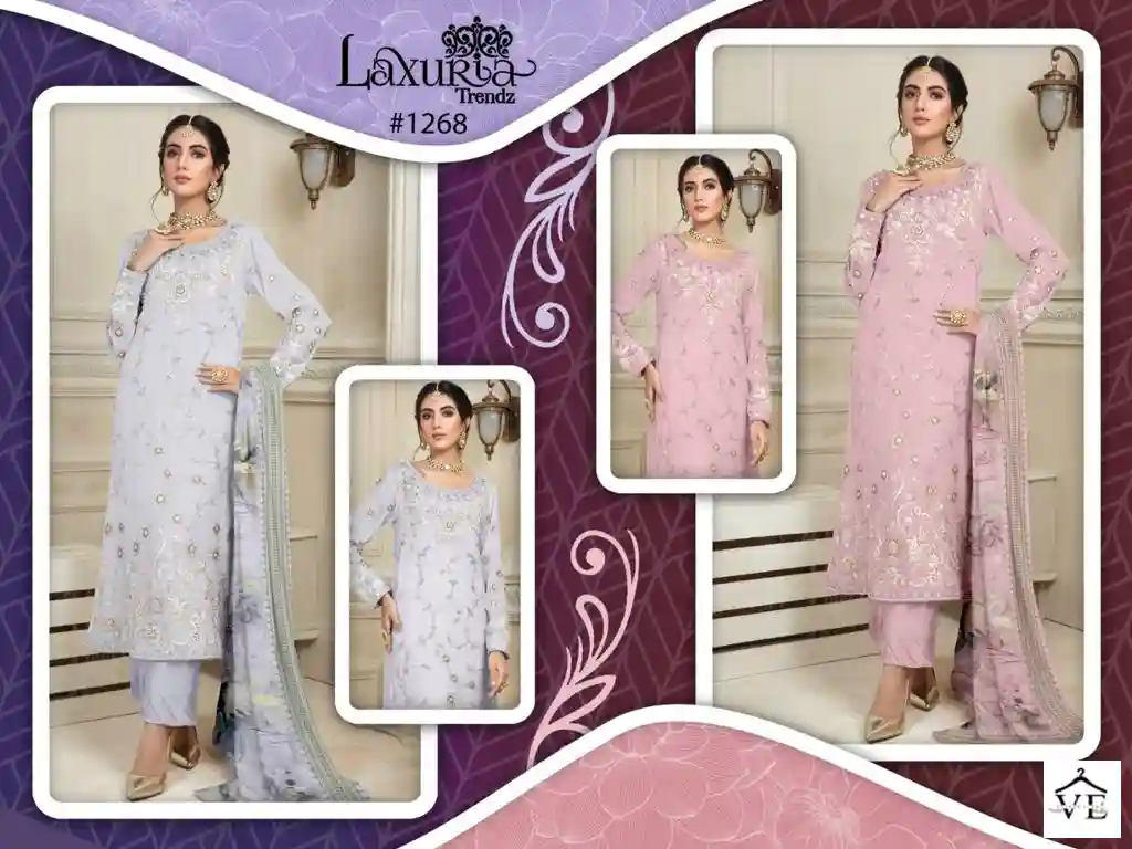 Laxuria 1268 Georgette Wholesale Ready Made Suits Catalog — Wholesale Salwar Suits, MPA wholesale from Surat — view 4