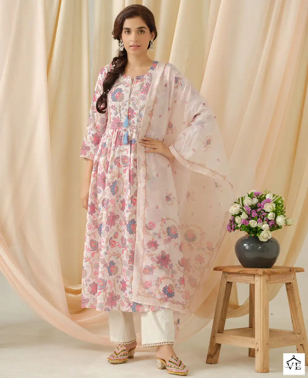 Psyna 2144 Linen Wholesale Kurti Pant & Dupatta Combo Set Catalog — Wholesale Salwar Suits, MPA wholesale from Surat — view 1