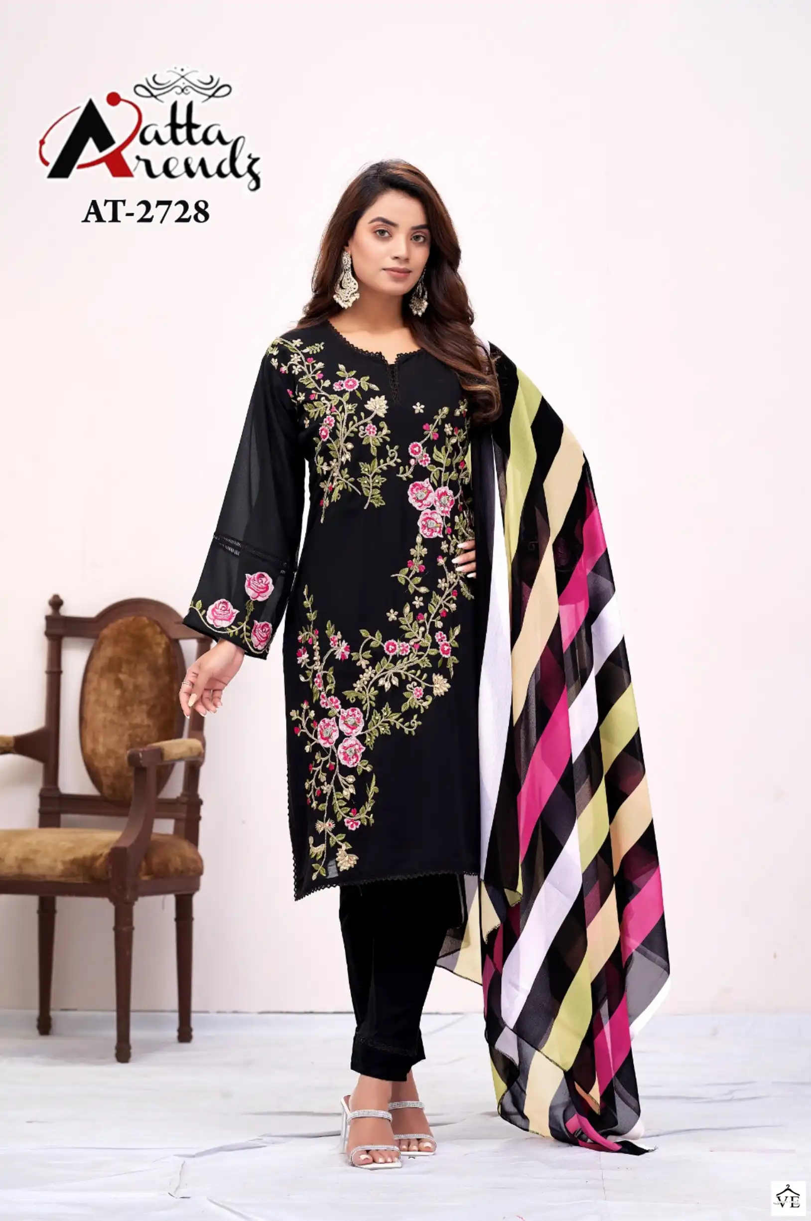 Vardan Ethnic D No 2728 Georgette Wholesale Readymade Pakistani Salwar Suit Catalog — Wholesale Salwar Suits, MPA wholesale from Surat — view 2