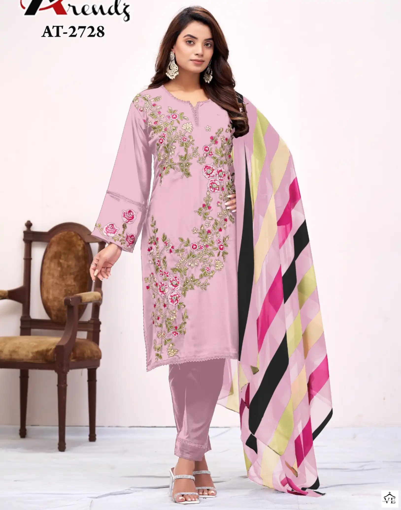 Vardan Ethnic D No 2728 Georgette Wholesale Readymade Pakistani Salwar Suit Catalog — Wholesale Salwar Suits, MPA wholesale from Surat — view 1