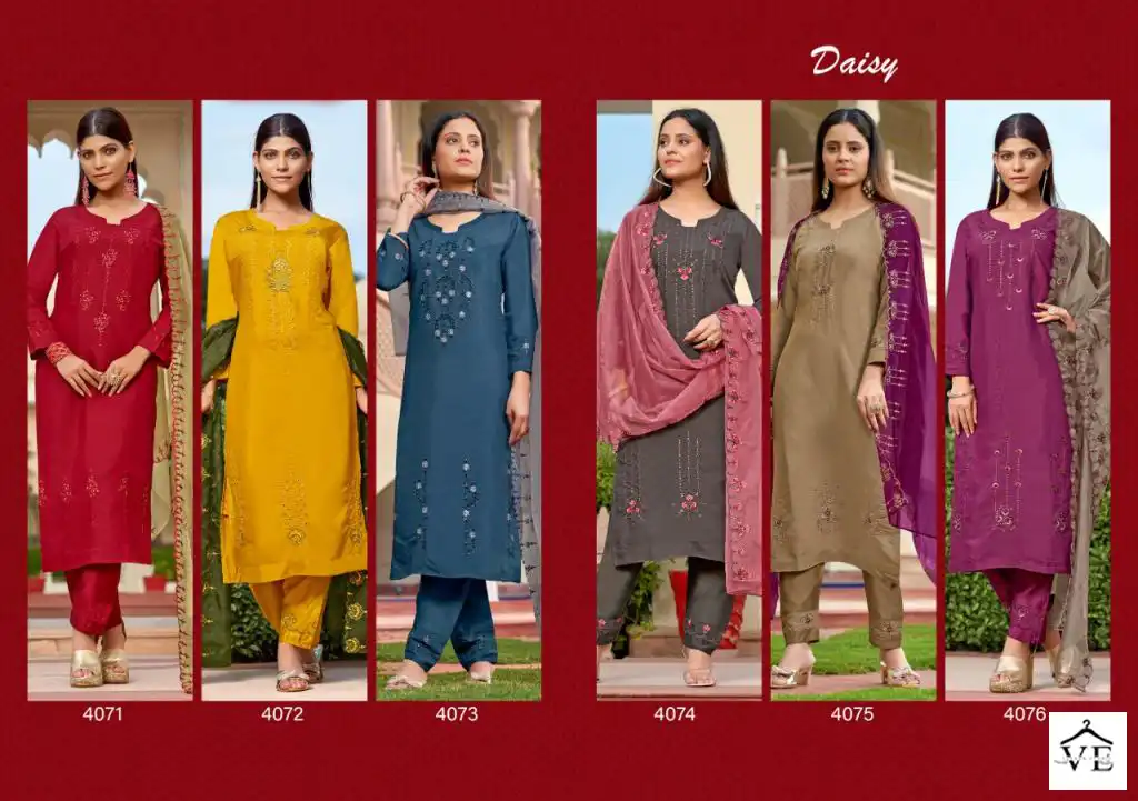 Vardan Ethnic Daisy Viscose Wholesale Readymade Salwar Suit Catalog — Wholesale Salwar Suits, MPA wholesale from Surat — view 7
