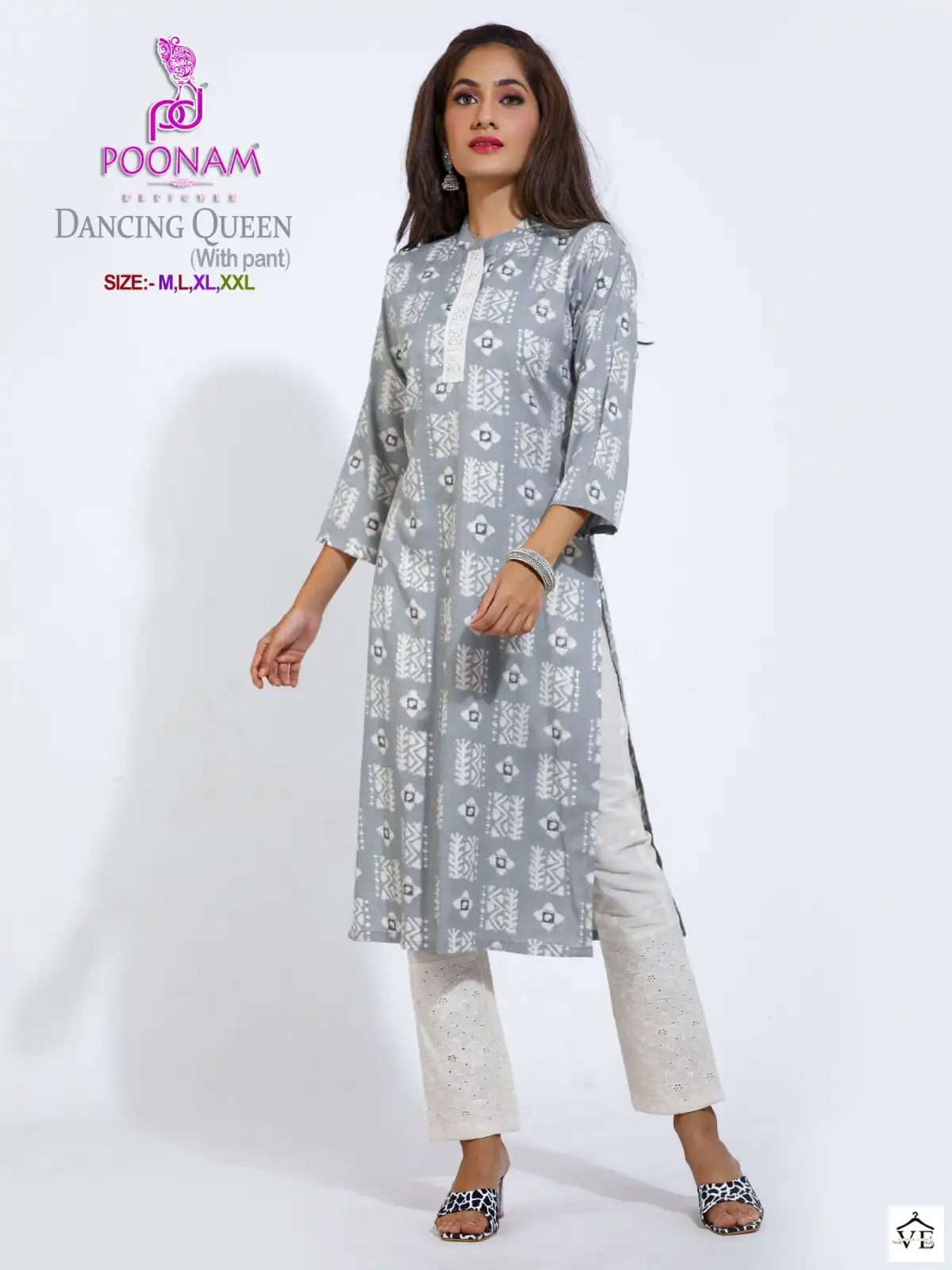 Poonam Designer Dancing Queen Soft Rayon Wholesale Kurti With Pant Catalog — Wholesale Kurtis, MPA wholesale from Surat - Gallery Image 2
