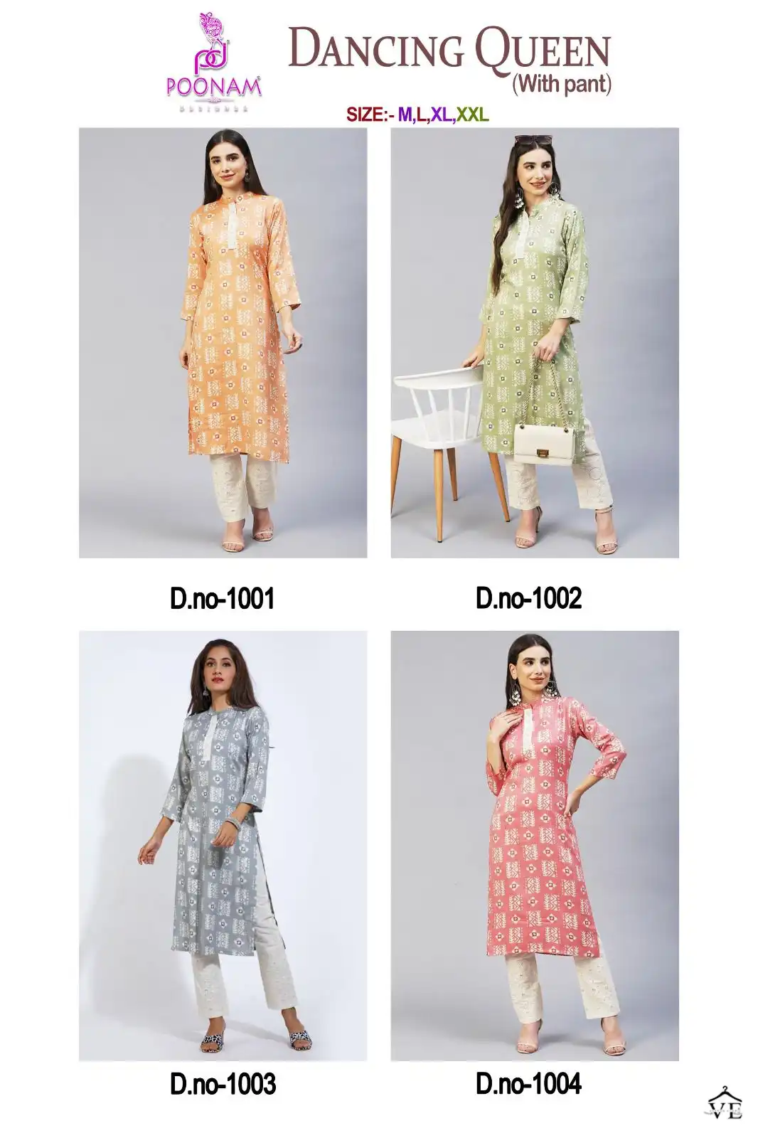 Poonam Designer Dancing Queen Soft Rayon Wholesale Kurti With Pant Catalog — Wholesale Kurtis, MPA wholesale from Surat — view 5