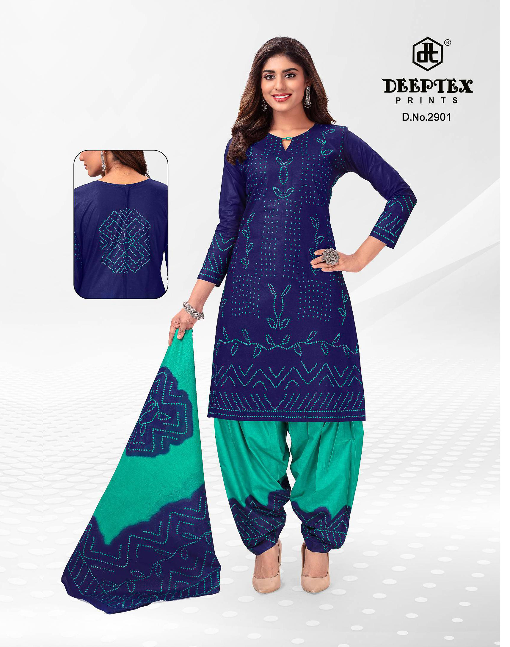 Deeptex Classic Chunaris Vol 29 Pure Cotton Wholesale Salwar Suit Catalog — Wholesale Salwar Suits, Deeptex wholesale from Surat - Gallery Image 2