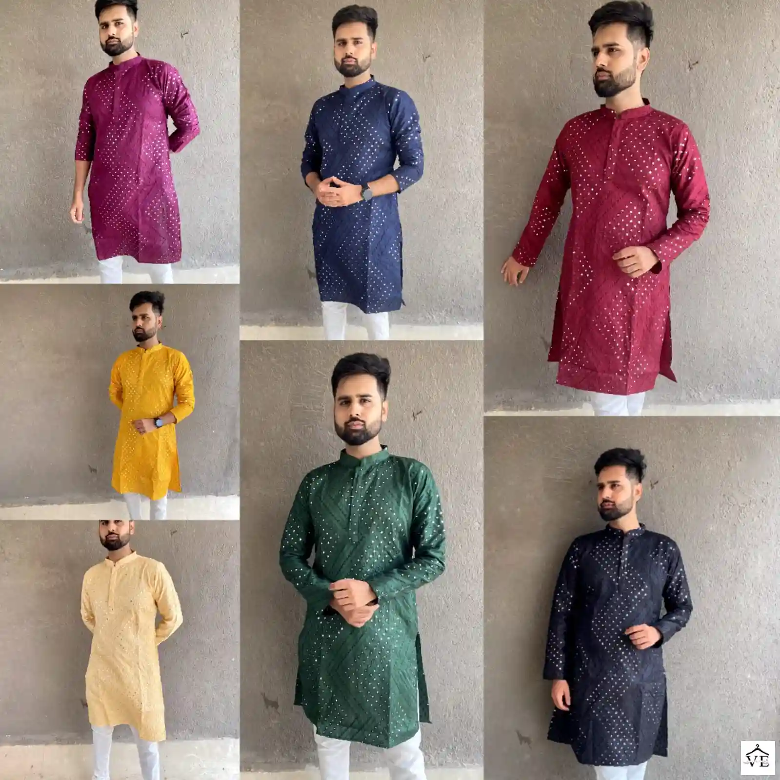 Vardan Ethnic Desi Boyz Heavy Banglori Silk Wholesale Mens Kurta Size Set Catalog — Wholesale, MPA wholesale from Surat — view 8