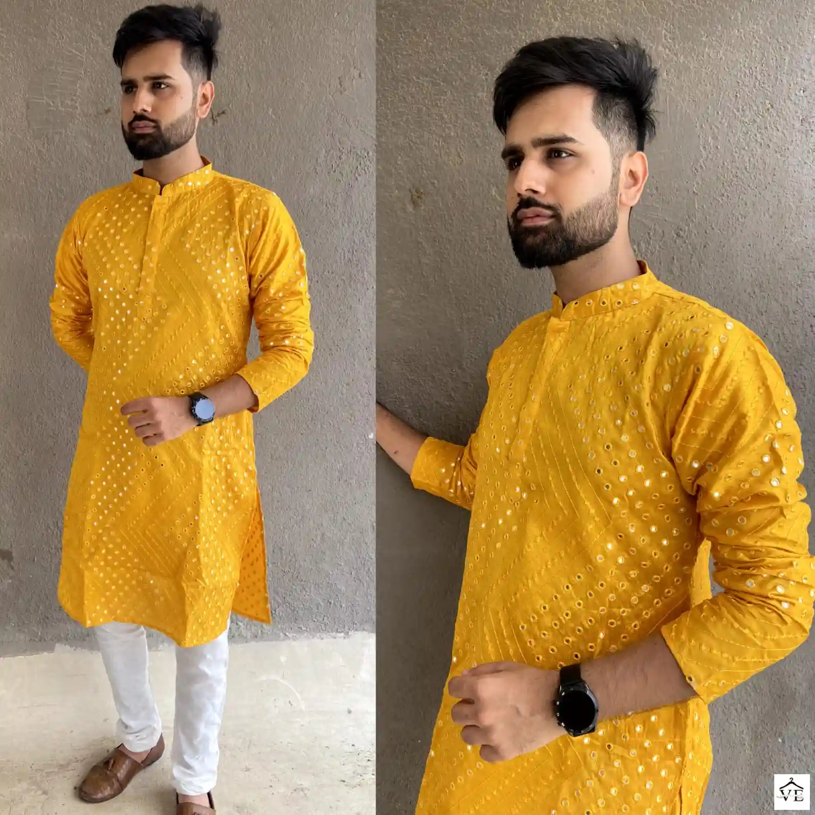 Vardan Ethnic Desi Boyz Heavy Banglori Silk Wholesale Mens Kurta Size Set Catalog — Wholesale, MPA wholesale from Surat — view 3
