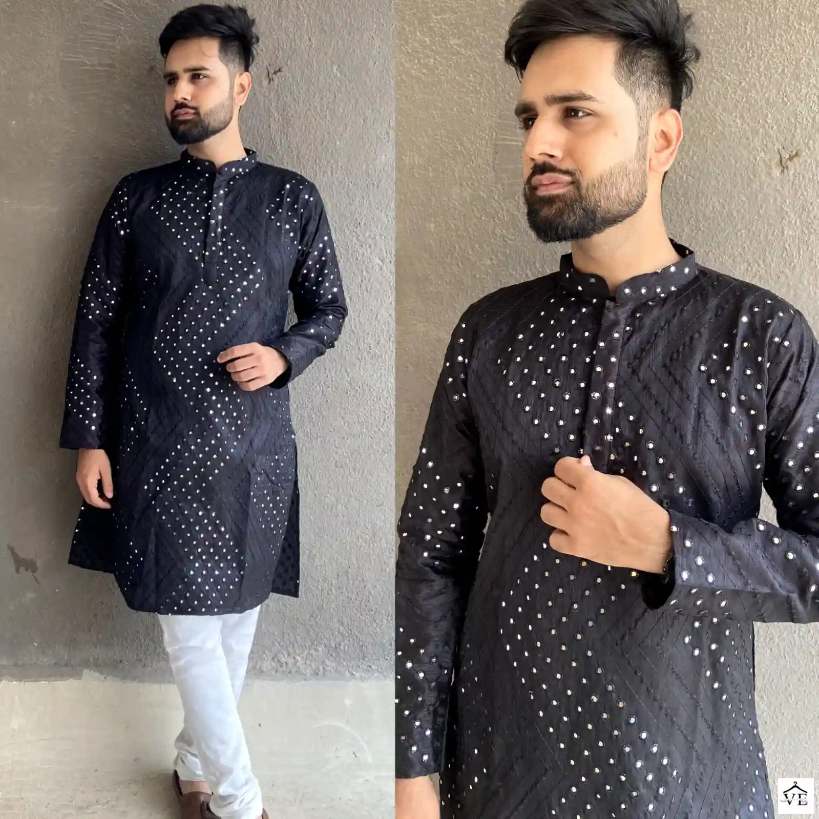 Vardan Ethnic Desi Boyz Heavy Banglori Silk Wholesale Mens Kurta Size Set Catalog — Wholesale, MPA wholesale from Surat — view 4