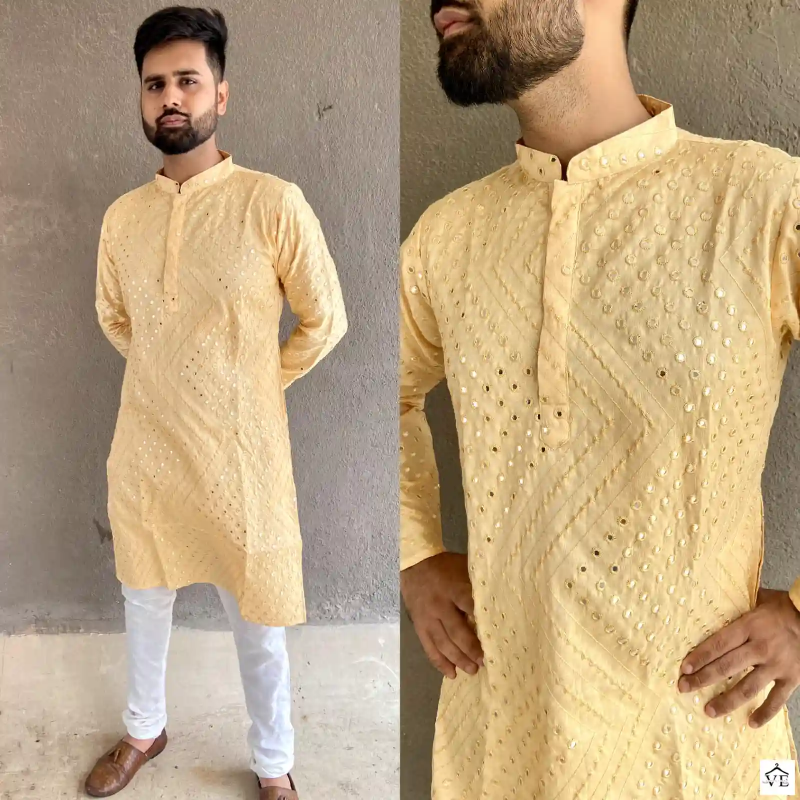 Vardan Ethnic Desi Boyz Heavy Banglori Silk Wholesale Mens Kurta Size Set Catalog — Wholesale, MPA wholesale from Surat — view 5
