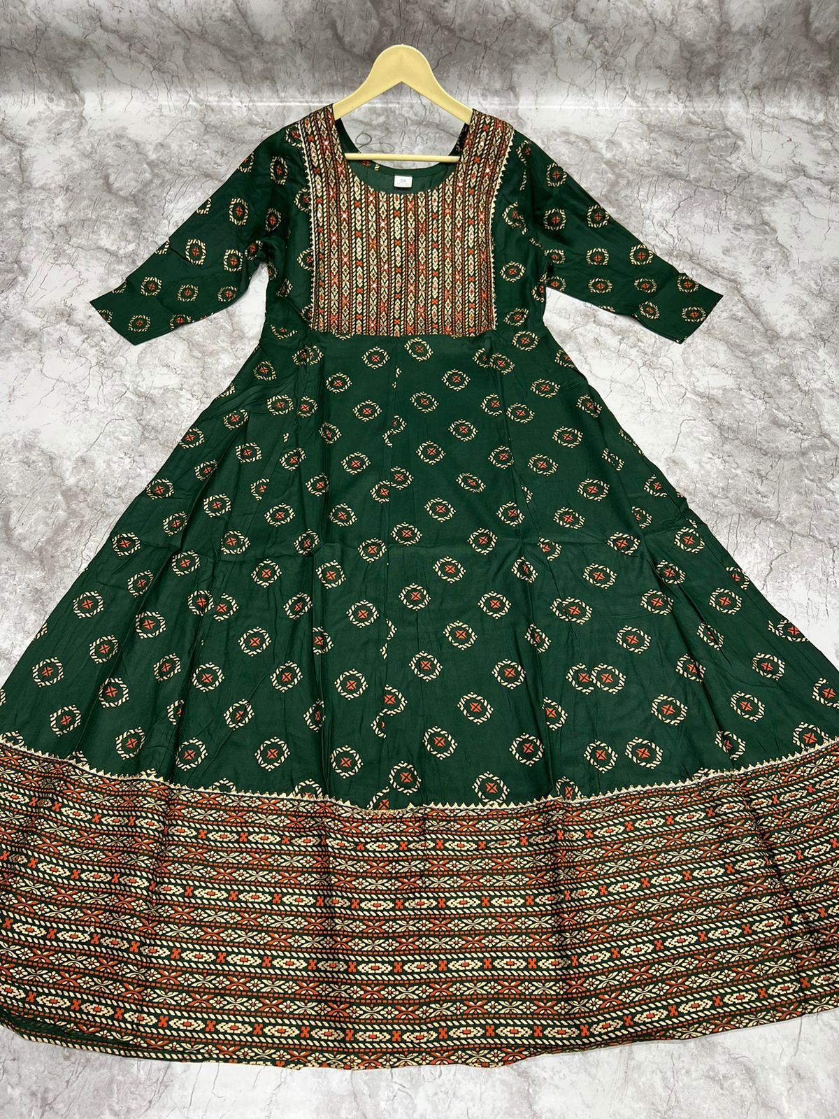 Vardan Ethnic Dhruvi 14Kg Rayon Wholesale Long Gown Catalog — Wholesale Kurtis, MPA wholesale from Surat - Gallery Image 12