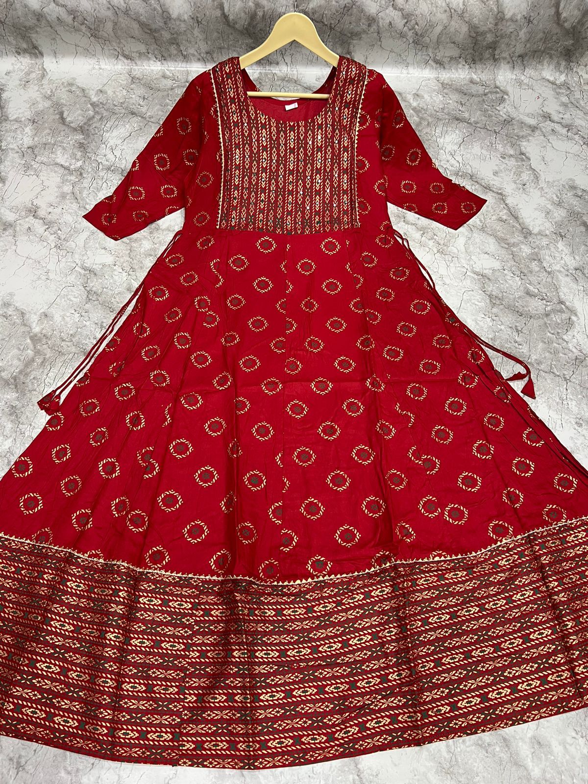 Vardan Ethnic Dhruvi 14Kg Rayon Wholesale Long Gown Catalog — Wholesale Kurtis, MPA wholesale from Surat - Gallery Image 6