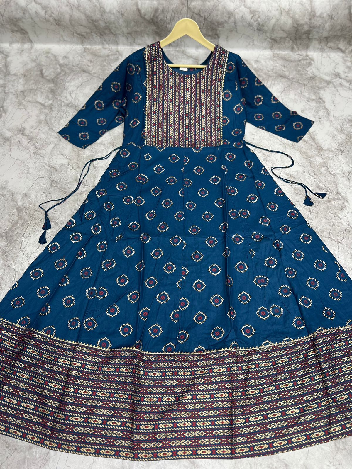 Vardan Ethnic Dhruvi 14Kg Rayon Wholesale Long Gown Catalog — Wholesale Kurtis, MPA wholesale from Surat - Gallery Image 8