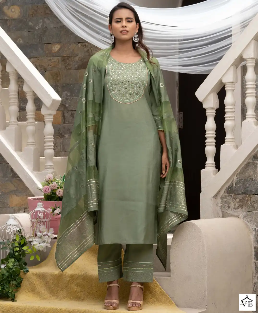 Mahotsav Disha Vol 6 Roman Silk Wholesale Readymade Suits Catalog — Wholesale Salwar Suits, MPA wholesale from Surat — view 1