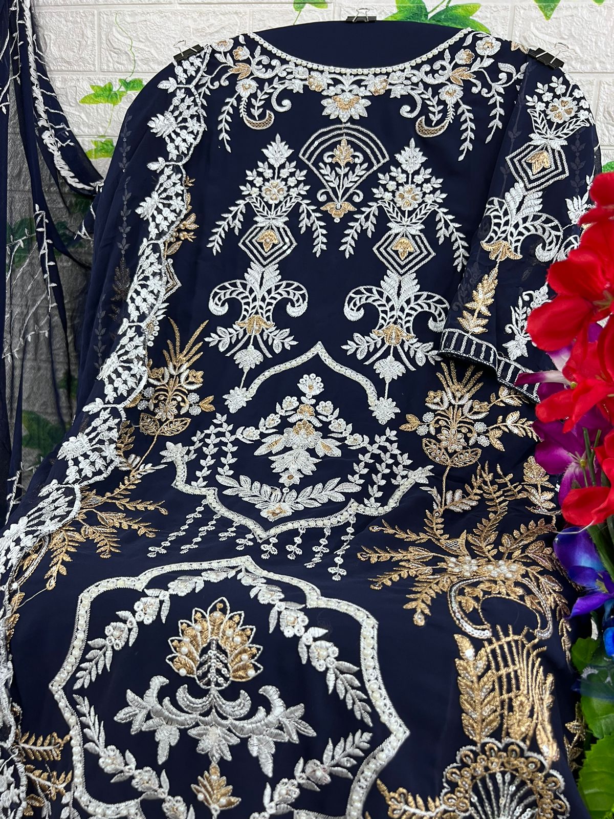 Al Khushbu Dno 4052 Georgette Wholesale Pakistani Salwar Suit Catalog — Wholesale Salwar Suits, MPA wholesale from Surat - Gallery Image 3