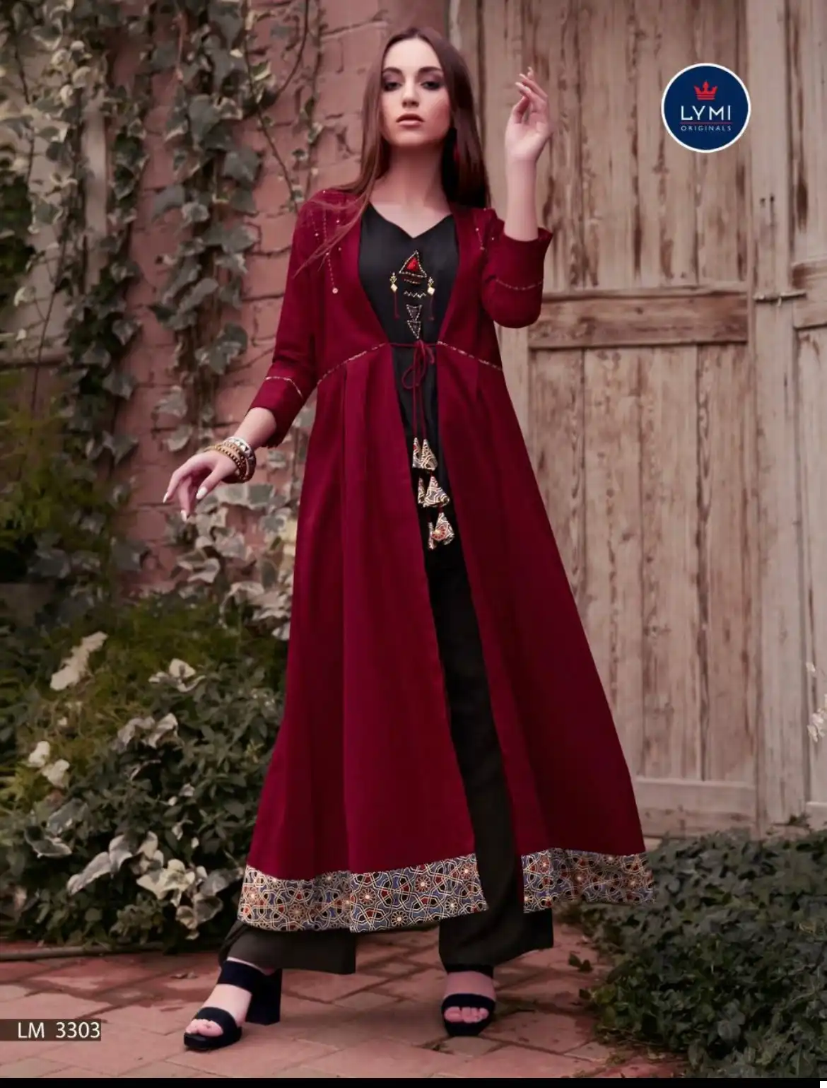 Vardan Ethnic Designer Collection Rayon Wholesale Top With Pant And Shurg Catalog — Wholesale Kurtis, MPA wholesale from Surat — view 3