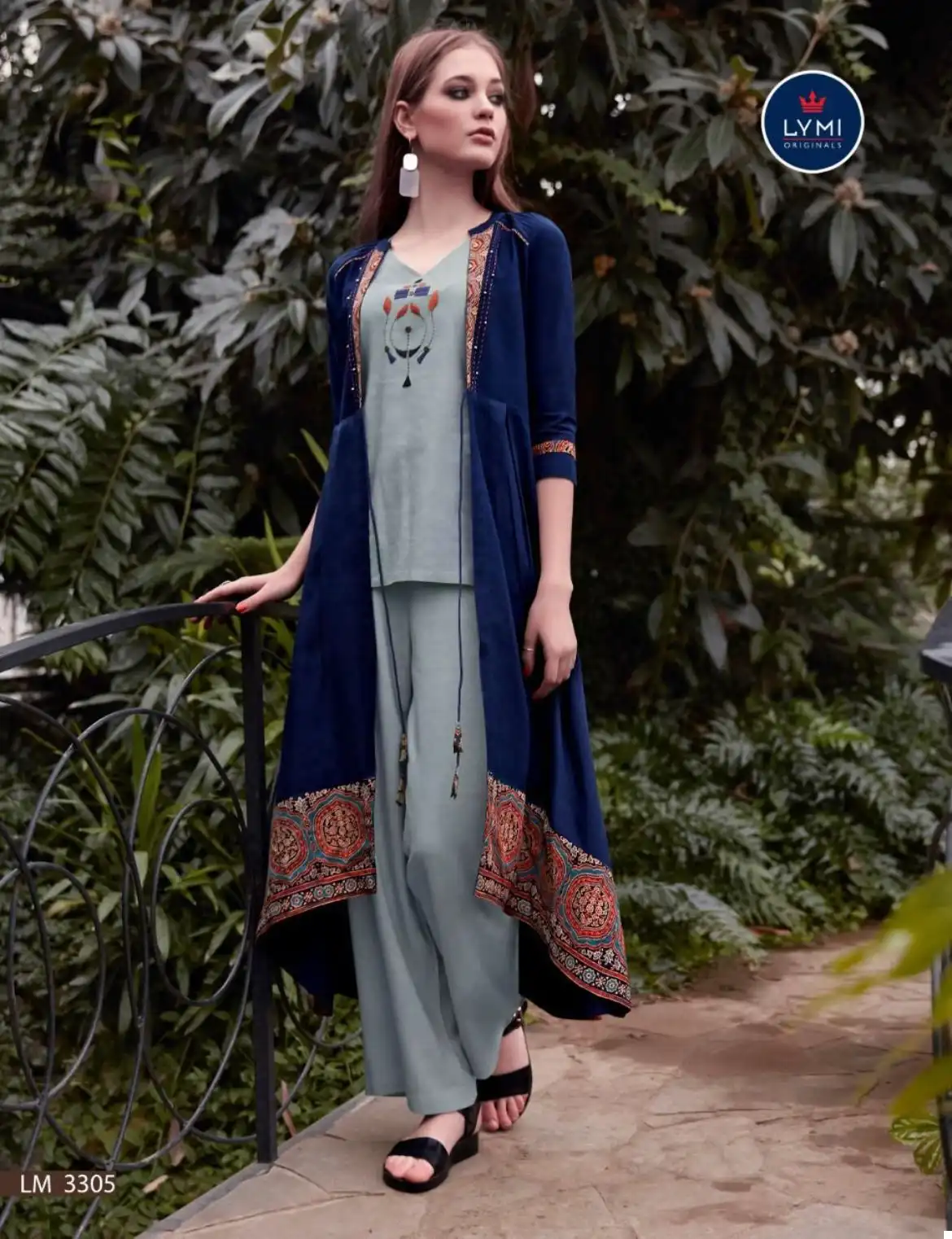 Vardan Ethnic Designer Collection Rayon Wholesale Top With Pant And Shurg Catalog — Wholesale Kurtis, MPA wholesale from Surat — view 7