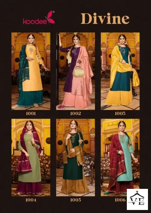Koodee Divine Chinon Wholesale Readymade Suits Catalog — Wholesale Salwar Suits, MPA wholesale from Surat — view 7