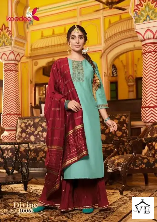 Koodee Divine Chinon Wholesale Readymade Suits Catalog — Wholesale Salwar Suits, MPA wholesale from Surat - Gallery Image 6