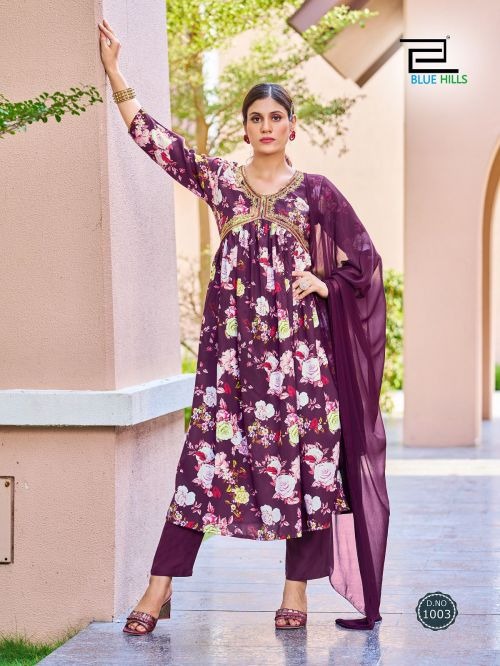 Blue Hills Dolphin Poly Rayon Wholesale Readymade Salwar Suit Catalog — Wholesale Salwar Suits, MPA wholesale from Surat - Gallery Image 8