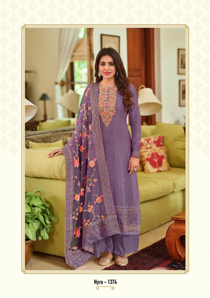 Eba Lifestyle Nyra Vol 3 Hit List Viscose Wholesale Designer Salwar Suit Catalog — Wholesale Salwar Suits, Eba Lifestyle wholesale from Surat — view 2