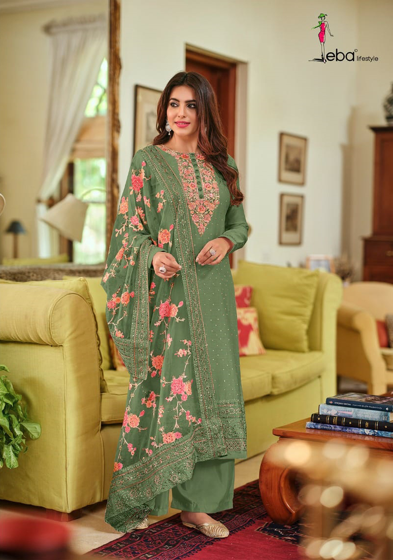 Eba Lifestyle Nyra Vol 3 Hit List Viscose Wholesale Designer Salwar Suit Catalog — Wholesale Salwar Suits, Eba Lifestyle wholesale from Surat — view 6