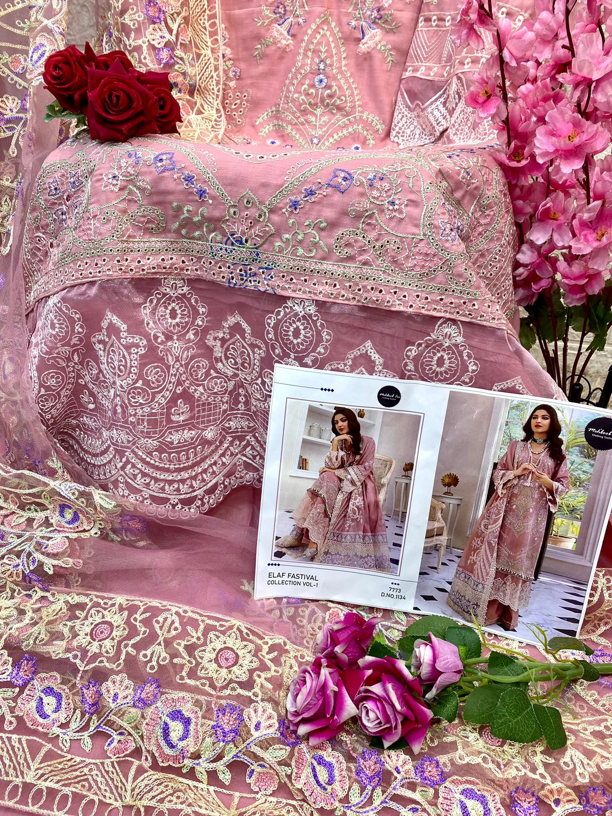 Mehboob Elaf Festival Collection Vol 1 Cotton Wholesale Pakistani Salwar Suit Catalog — Wholesale Salwar Suits, MPA wholesale from Surat — view 4