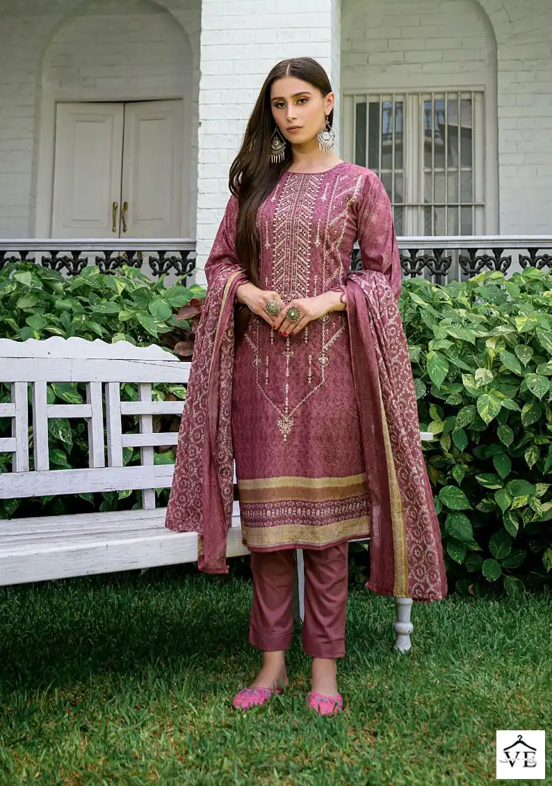 Ishaal Prints Embroidered Lawn Combo Pure Lawn Wholesale Pakistani Suits Catalog — Wholesale Salwar Suits, MPA wholesale from Surat - Gallery Image 2