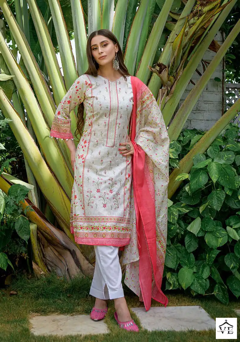 Ishaal Prints Embroidered Lawn Combo Pure Lawn Wholesale Pakistani Suits Catalog — Wholesale Salwar Suits, MPA wholesale from Surat - Gallery Image 7