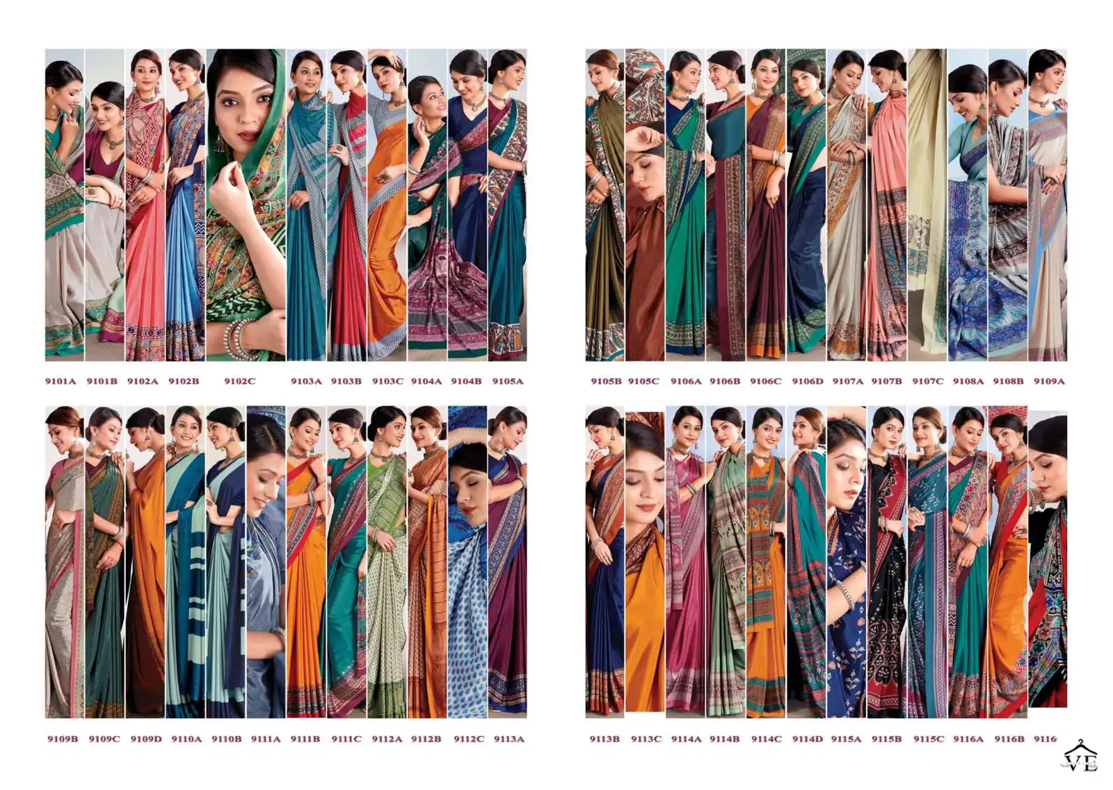 Vaishali Ethnic Art Crepe Wholesale Uniform Saree Catalog — Wholesale Sarees, MPA wholesale from Surat — view 15