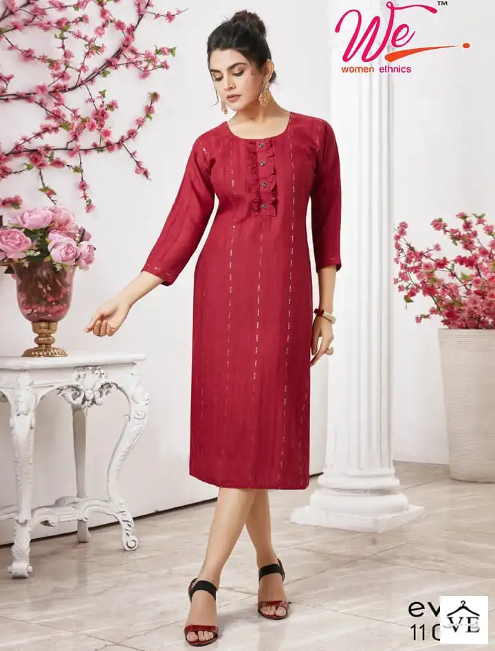 We Eva Rayon Wholesale Fancy Kurtis Catalog — Wholesale Kurtis, MPA wholesale from Surat — view 1