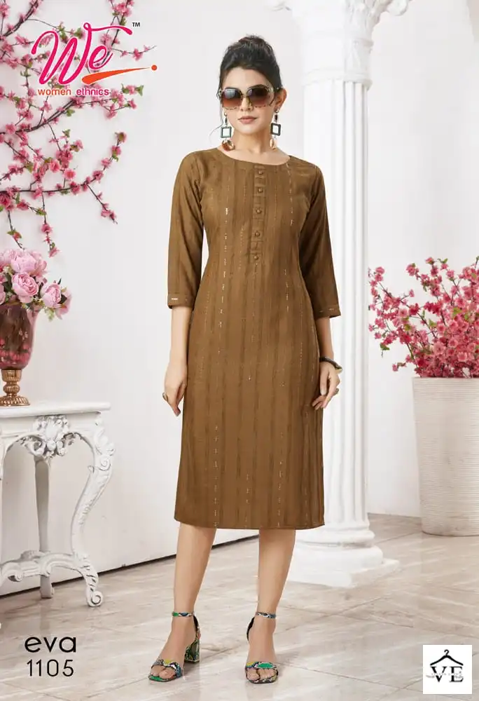 We Eva Rayon Wholesale Fancy Kurtis Catalog — Wholesale Kurtis, MPA wholesale from Surat — view 2